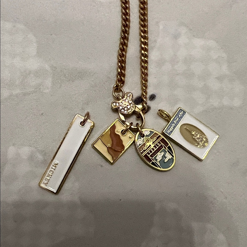 Gold Disney Charm Necklace